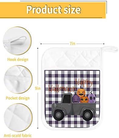 Happy Halloween Distinctive Pot Holder Set with 5 Pockets