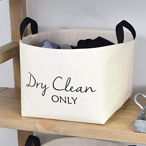 Dry Clean Only Canvas Laundry Basket - Unbleached Cotton