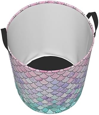 Mermaid Fish Scales Collapsible Laundry Hamper