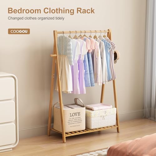 Space-Saving Small Clothes Hanging Rack for Kids and adults