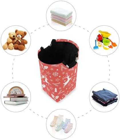 Kigai Collapsible Laundry Basket with Handles Waterproof Organizer for Daily Use