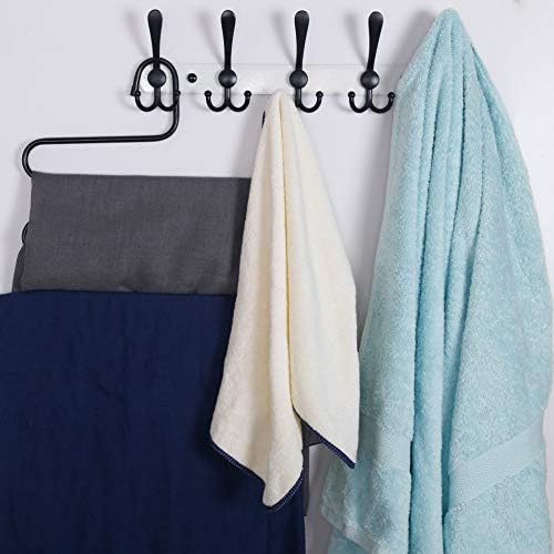 Dseap Wall Mounted Coat Rack with 5 Tri Hooks