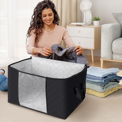 6 Pack Storage Totes - Black