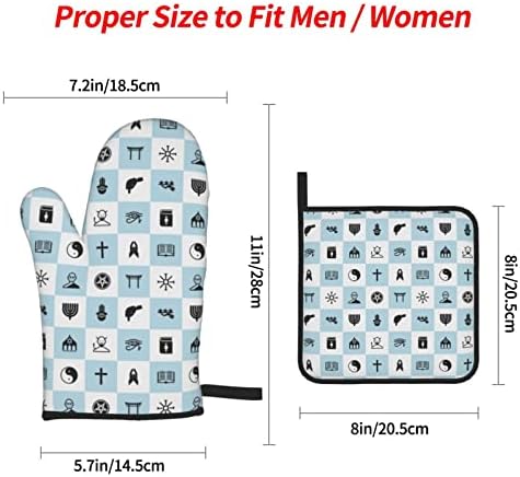 Hanukkah Potholders Sets Heat-Resistant Oven Mitts