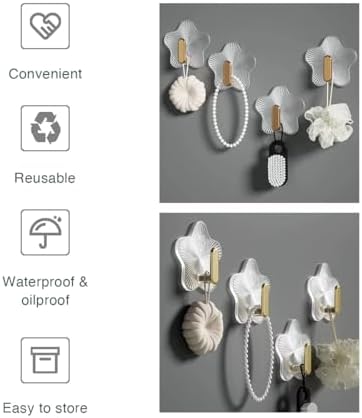 12 Pack Heavy Duty Adhesive Hooks for Home Use