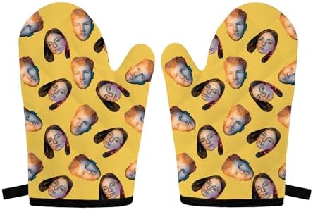 Personalized Oven Mitts Set Heat-Resistant and Durable for Cooking and BBQ