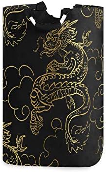 MOYYO Golden Dragon Collapsible Laundry Basket