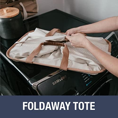 CleverMade Collapsible Laundry Tote LUXE Mocha 2PK - 50L 13 Gal
