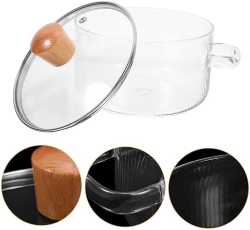 Prettyzoo Glass Saucepan with Cover