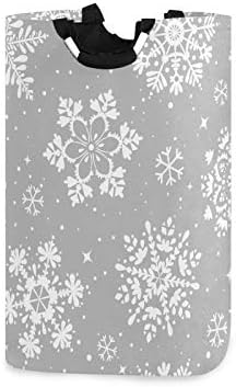 SUSIYO Winter Laundry Basket with Snowflakes Design