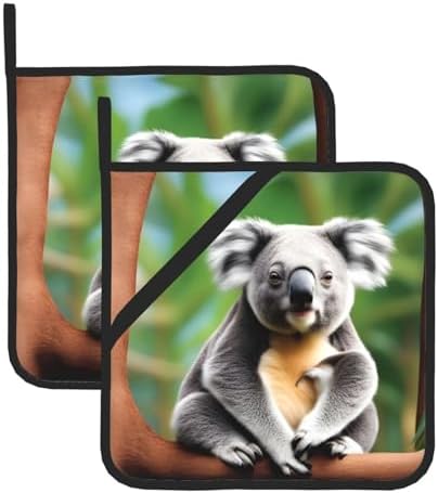 Funny Koalas Potholders Set for Heat-Resistant BBQ Cooking