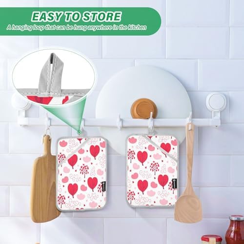 Kcldeci Valentine Seamless Pattern Potholders