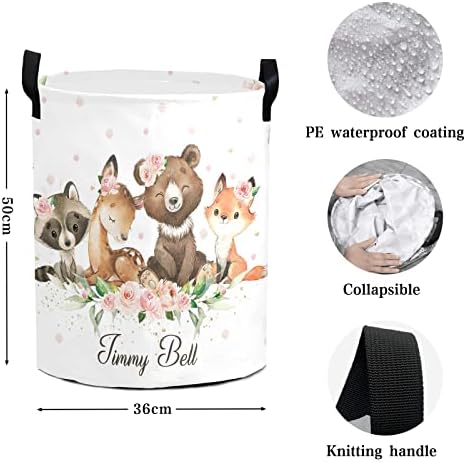 Personalized Floral Laundry Hamper