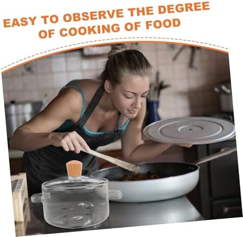 Prettyzoo Glass Saucepan with Cover