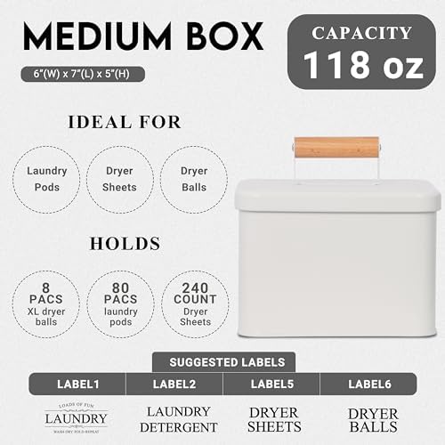 3-Set Modern Laundry Room Organization Baskets Labels