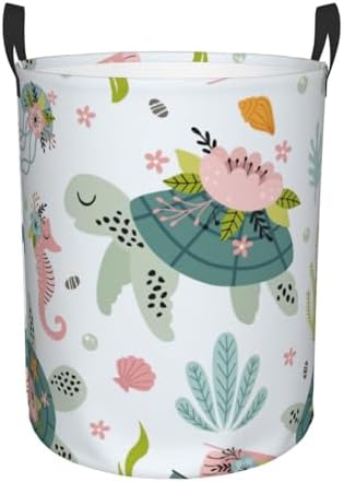 Turtle Laundry Hamper Collapsible with Handles