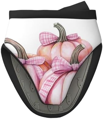 Pink Halloween Pumpkins Mini Silicone Oven Mitts for Safe Cooking