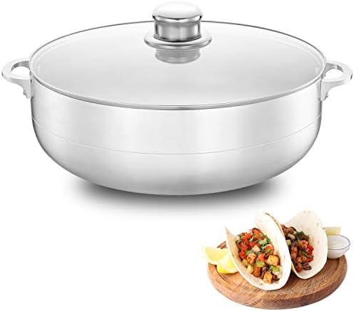 High-Quality Aluminum caliber pot with glass Lid even heat distribution feature