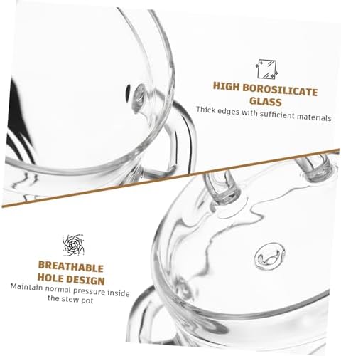 bidsell700ml glass saucepan with lid high-quality- for pasta and other dishes