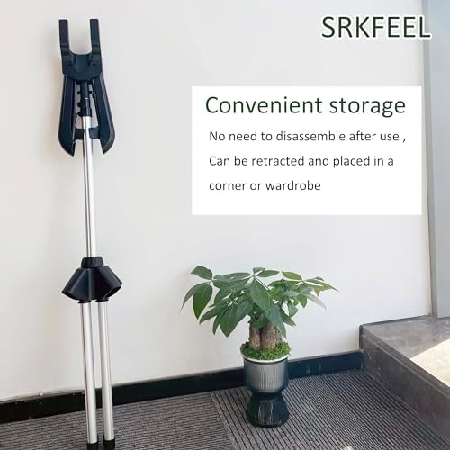 Foldable Garment Clothes Drying Rack with Adjustable Height and Steam Iron Bracket