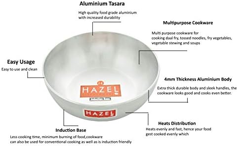 Hazel Induction Aluminium Kadai Cookware 2100ml