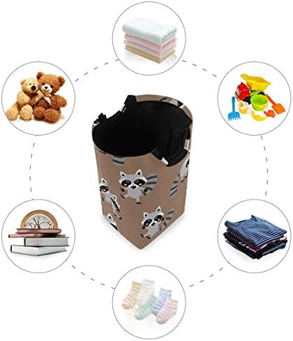 MOYYO Foldable Raccoon Laundry Basket with Handles