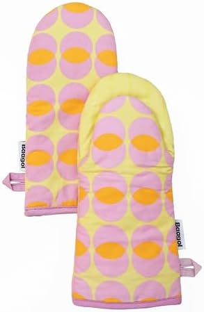 Baagol Premium Heat-Resistant Cotton Oven Mitt Set with Non-Slip Grips