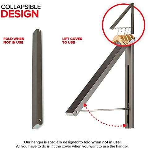 Foldable Wall-Mounted Clothing Hanger