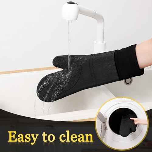 Funnydin Oven Mitts Set - Heat-Resistant Waterproof Kitchen Potholders