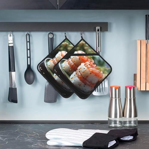 Fresh Salmon Potholders - Heat-Resistant Durable 2-Pack