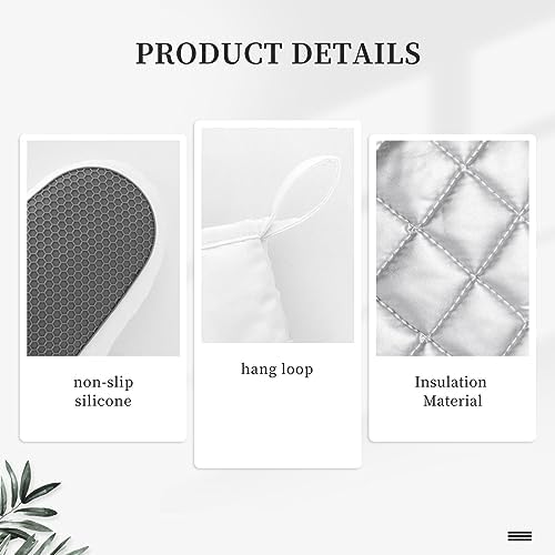 Happy Hanukkah Durable Oven Gloves Heat-Resistant Silicone Mitts for Baking