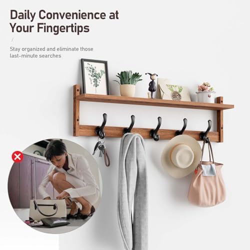 Versatile 29 Wall Coat Rack with Shelf for Home Use