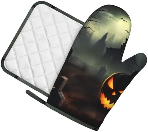 Halloween Horror Oven Mitts and Pot Holders Set of 2