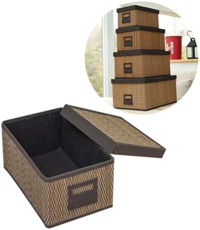 BESTonZON Non-Woven Fabric Foldable Washer with Lid Organizer