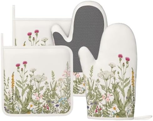 Wildflower Oven Mitts Set