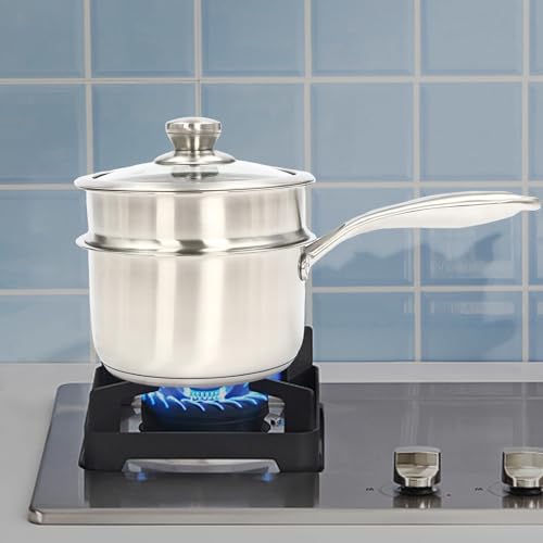 14 Quart Stainless Steel Saucepan with Built-in Steamer