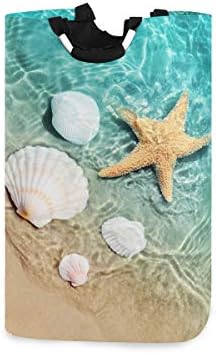 Exnundod Starfish Summer Beach Laundry Hamper