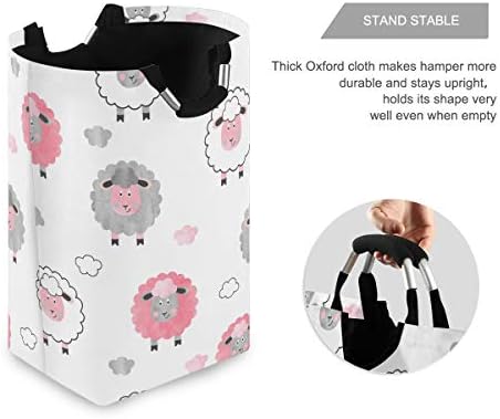 Watercolor Sheep Collapsible Laundry Basket