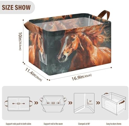 LARGE 32L Collapsible Storage Bin for Laundry and Organization