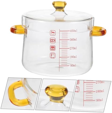 Luxshiny Glass Pot Multi-Functionalessential with Stability