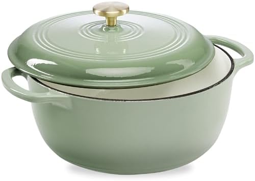 6 Quart Cast-Iron Dutch Oven - Sage Green