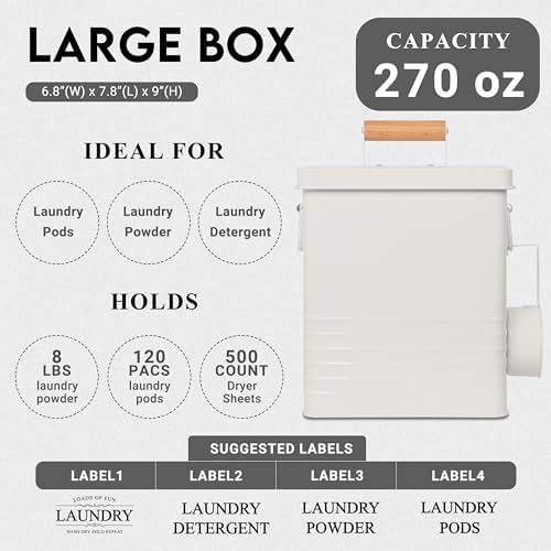 3-Set Modern Laundry Room Organization Baskets Labels