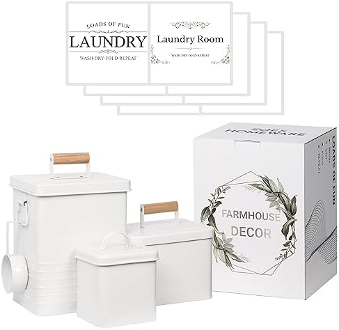 3-Set Modern Laundry Room Organization Baskets Labels