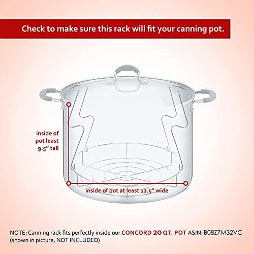 Sturdy 2-Pack Stainless Steel Canning Rack for 12 Pots Jars