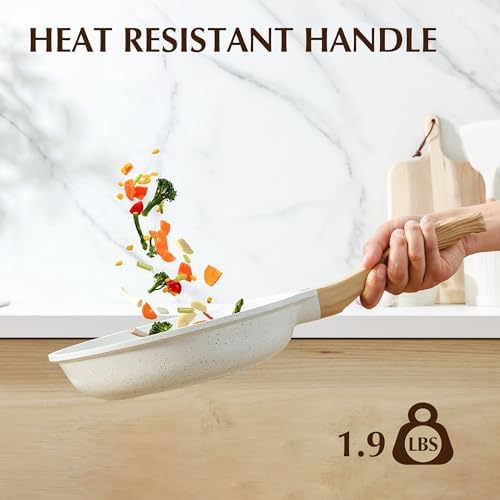 High-Quality Ceramic Frying Pan 8-inch Nonstick Induction Compatible Safe Durable