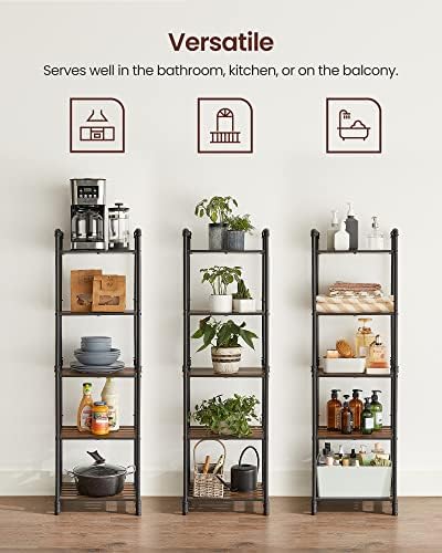 Vasagle Bath Storage Rustic Brown