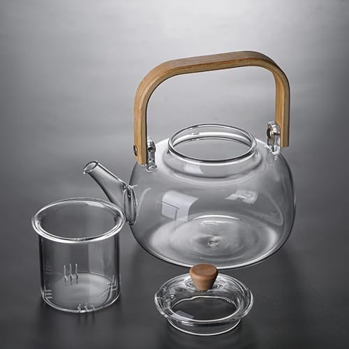 Stove-Top Glass Infuser Tea Pot 900ml - Microwave Dishwasher Safe