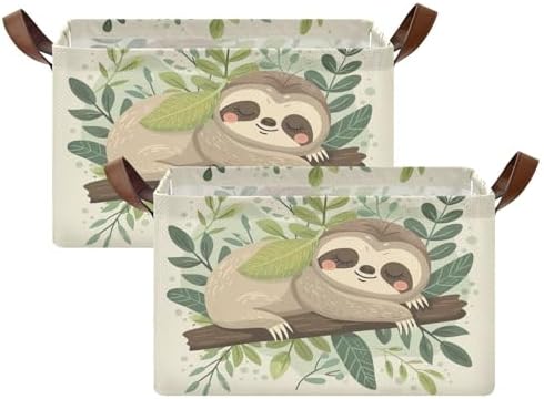 Sloth Storage Basket 32L Collapsible Waterproof Easy to Organize