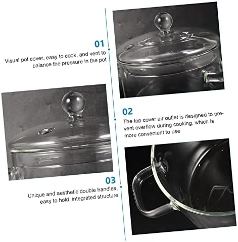 High Borosilicate Glass Soup Pot with Lid