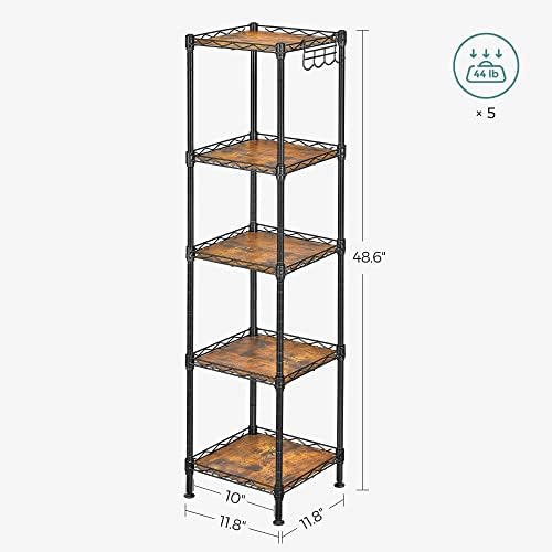 Stylish 5-Tier Bathroom Shelf for Small Spaces